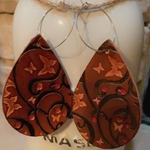 🦋Lovely Genuine Leather Butterly Earrings  🦋